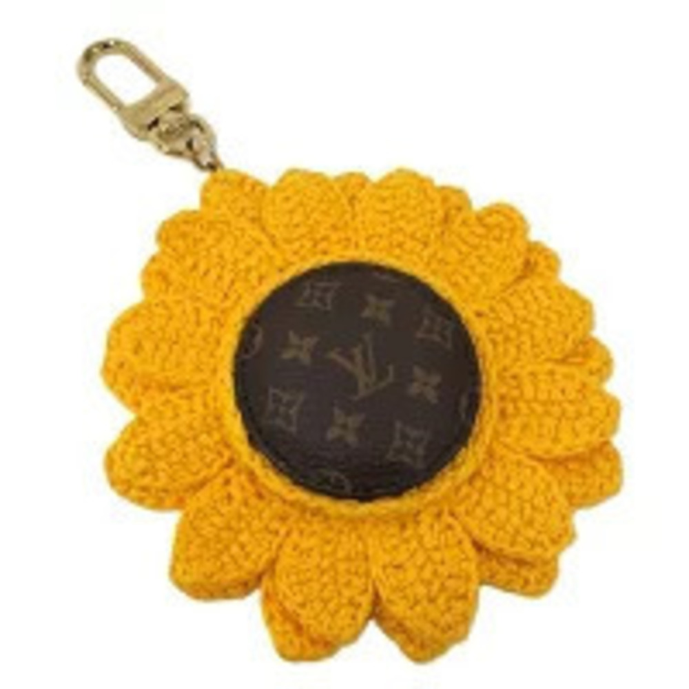 LOUIS VUITTON Bag Charm Sunflower Crochet Monogram